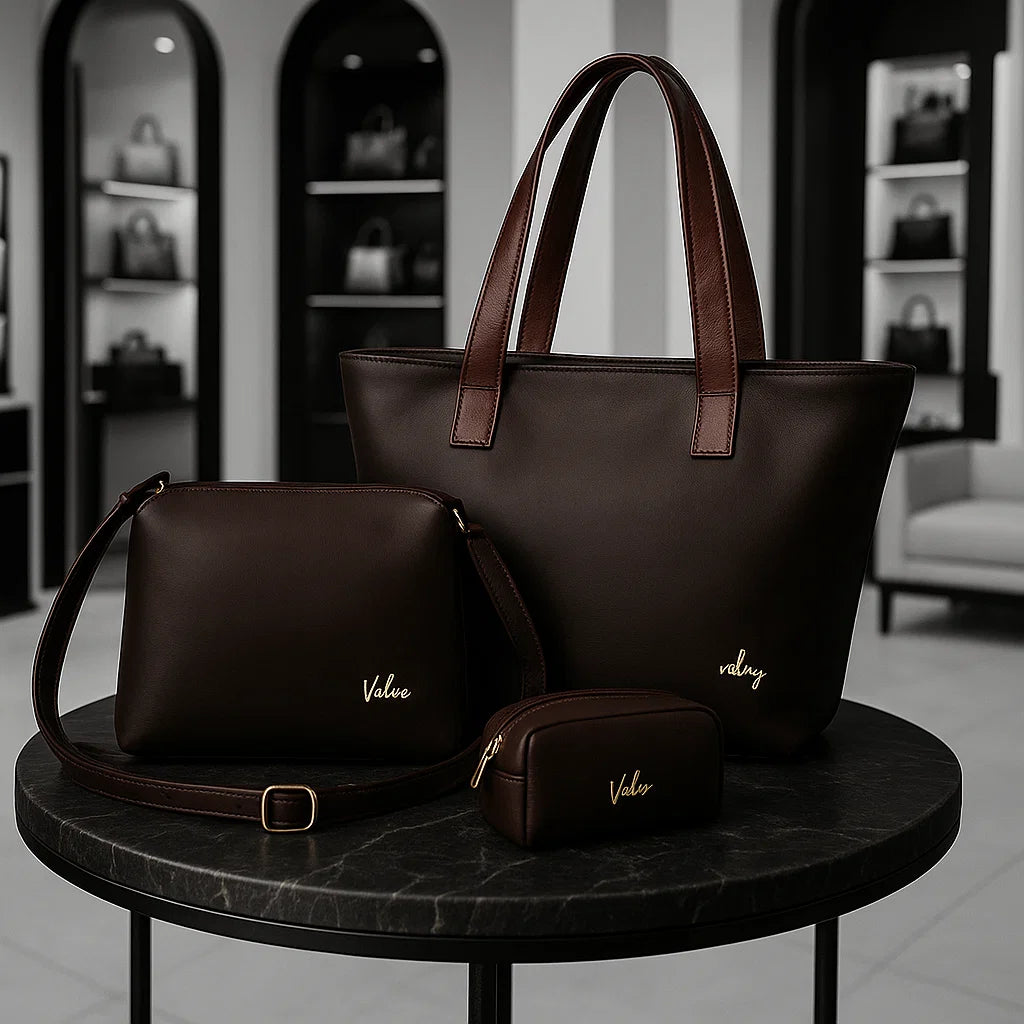 Bolso Dama + Carriel + Cosmetiquera Hecho a Mano - Cambio de Colección