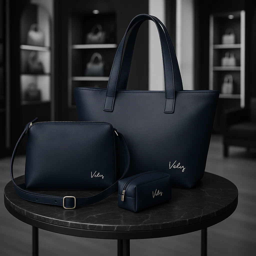 Bolso Dama + Carriel + Cosmetiquera Hecho a Mano - Cambio de Colección
